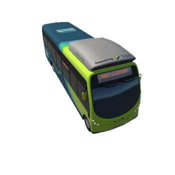 Electric bus lowpoly 3